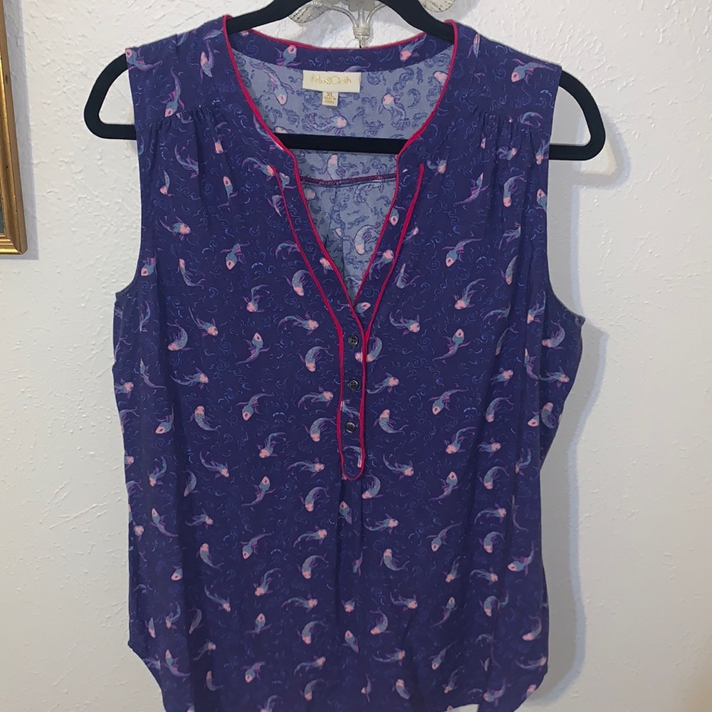 ModCloth Sleeveless Koi Top